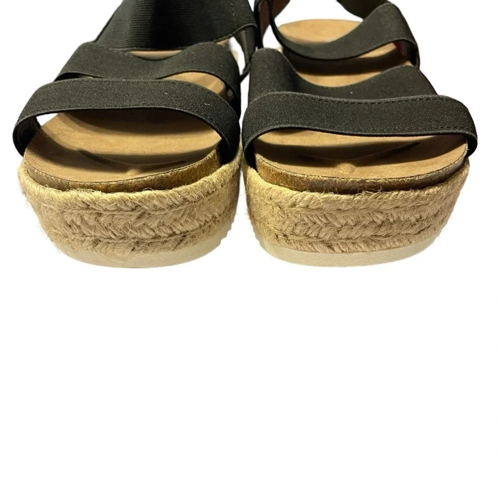 Worn Once Madden Girl Black Crispp Espadrille Slip on Sandal Size 11 comes w/box
